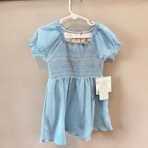 DotDotSmile Fashion Collection NEW Blue Rainbow Smocked‎ Dress- Size 2T